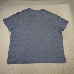 Banana Republic Henley Mens XXL Blue Short Sleeve Linen Blend Heathered Casual