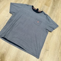 US Polo Assn Mens XXL Navy Blue Geometric Micro Print Pocket T-Shirt 11A77404