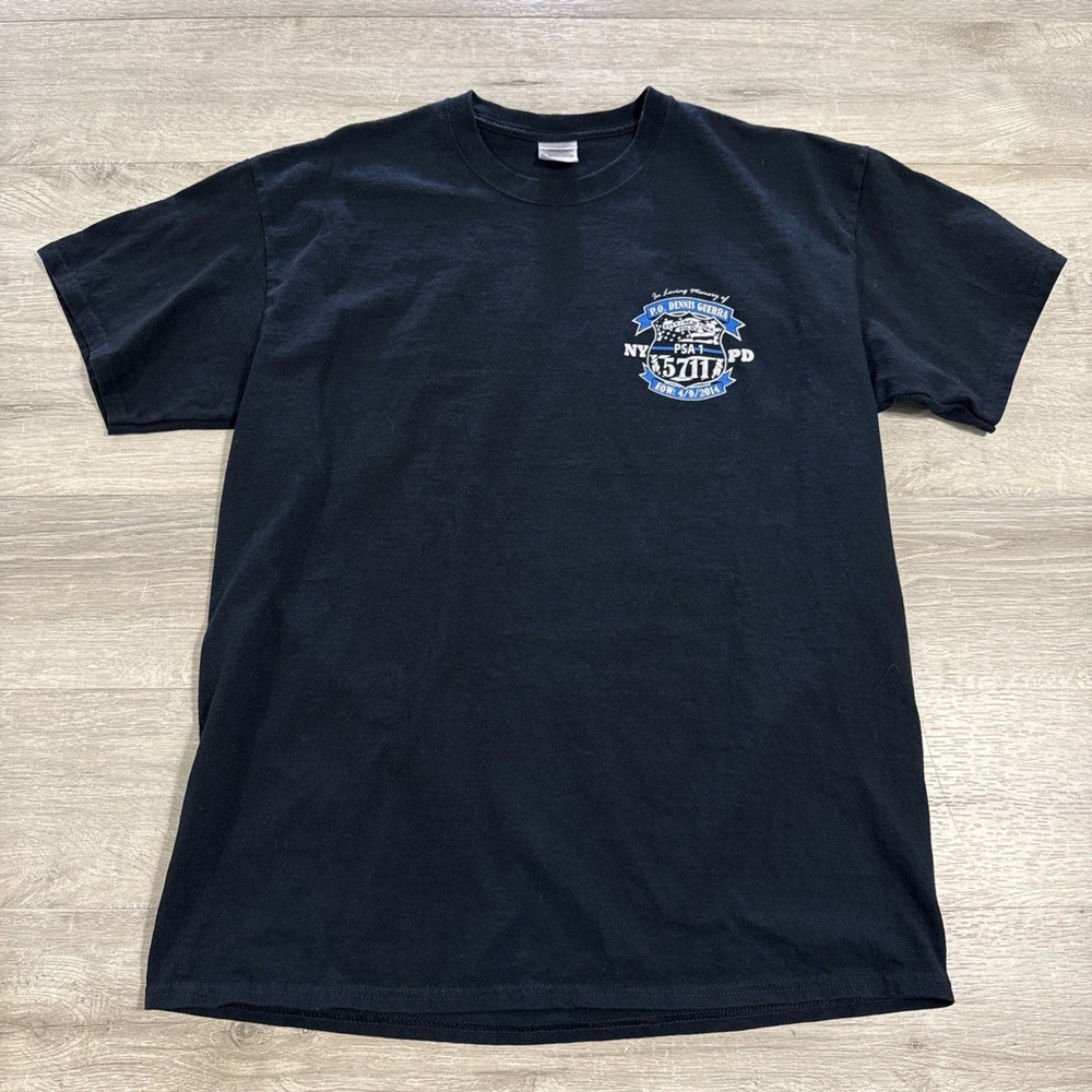 NYPD Shirt Memorial PSA 5711 In Valor There Is Hope Men’s Black Large