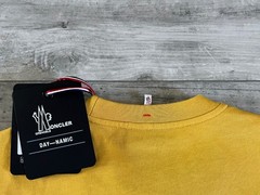 NWT Mens Moncler Grenoble Mustard Manica Corta Cotton Tee Shirt sz M $325