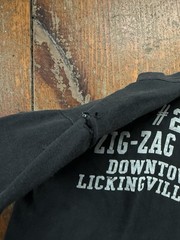 Vintage 60s 70s Black Bound Collar Two Tone Bar Destination T Shirt Large