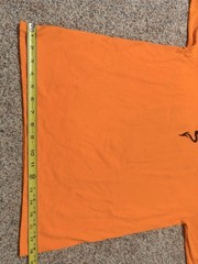 Vintage 1990s JNCO Jeans Orange T-Shirt Boys Youth Large. Made in USA.