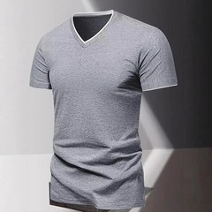 V-neck Short Sleeved Men’s T-shirt, Men’s Sports and Leisure T-shirt, Trendy and