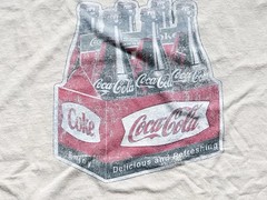 XXL 2XL Vintage Y2K Coca-Cola Six Pack T Shirt Disressed Brown