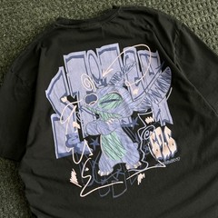 Disney asos Lilo & Stitch T Shirt Black S Oversized Boxy Fit 626 Entertainment