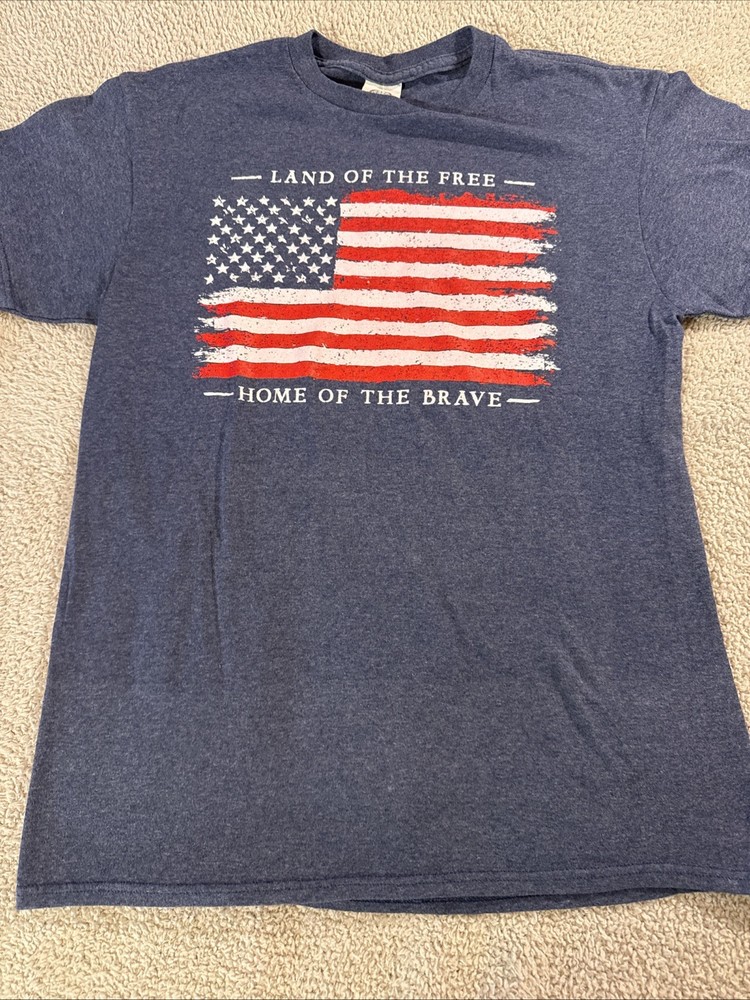 Land If The Free Home Of The Brave T Shirt Adult Size Medium