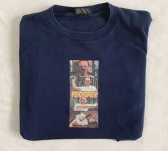 90s SERIAL KILLER T shirt Tee Psychopath Vintage Navy Hannibal Made in USA / L