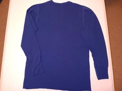 Vintage Duofold Shirt Men’s Medium Blue Long Sleeve Hiking Base Layer USA Made