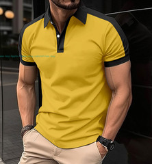 Summer Men’s Casual Shirts Short Sleeve Classic Button T-Shirt Fashion Golf Tops