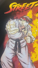 Capcom Street Fighter II Black Long Sleeve Graphic Tshirt Size L Large