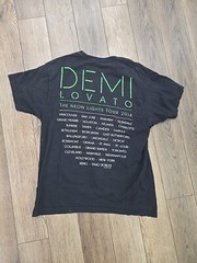 Demi Lovato 2014 Neon Lights Tour Graphic T Shirt Mens Size Large Black