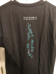 Sea Tribe Maldives “Coordinates”100% Cotton Graphic Gray Tee Shirt. Mens XL NWOT