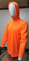 Hi Visibility Long Sleeve Safety Hoodie Shirt , Quick Dry Polyester Birdeye mesh