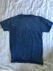 Harley-Davidson Shirt Mens Medium Blue Mineral Wash Rhinestone Wings Made USA