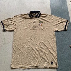 New Lost Coast Brewery Great White Beer Polo Shirt Salesman 1990s y2k Beige Tan