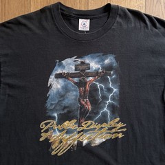 Vintage Living Epistles Public Display Jesus Black Mens XL Shirt USA Lightning