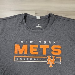 New York Mets T-Shirt Men’s 3XL Charcoal Gray Durable Goods Synthetic Heathered