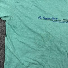 Array The Original Sports T-Shirt Men XXL Fits Large Teal Graphic Stained AS IS
