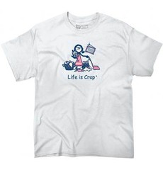 Life is Crap Stay At Home Mom Mothers Day Womens Graphic Crewneck T Shirt Tee