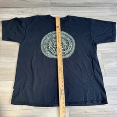 Vintage Earth Serpent Jen Delyth 1997 Ketlic Designs Black Cotton Shirt XXL