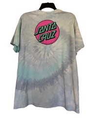Santa Cruz Skateboards T Shirt Mens Large Multicolor Tie Dye Cotton Streetwear