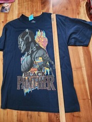 BLACK PANTHER Men’s Marvel T-Shirt Sz XL Short Sleeve Graphic Tee Distressed