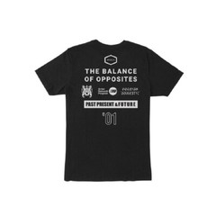 Rvca All Brand SS Black White Graphic Multi Logo Regular Fit Men’s T-Shirt