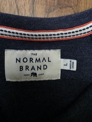 The Normal Brand Navy Blue Longsleeve Henley Mens Sz Large