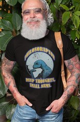 Funny Vintage Philosoraptor Dinosaur T-Shirt – 6 Colours – Ring Spun soft Cotton
