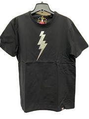 Pretty Green & Elvis Presley Lightning Large Foil Bolt T-shirt, Size M, Black