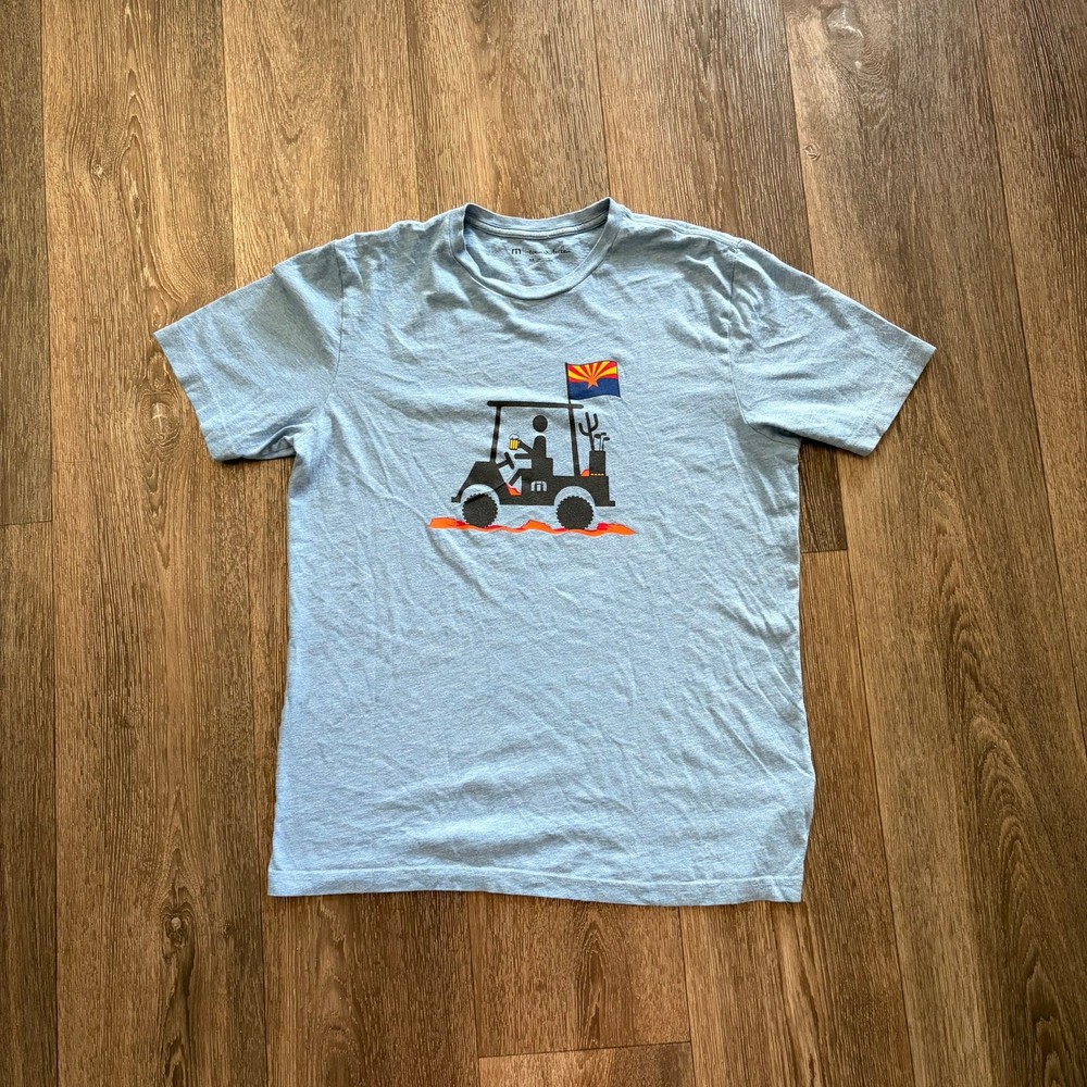 TravisMathew Men’s Tops & Outerwear Golf Cart AZ Flag Graphic T-Shirt