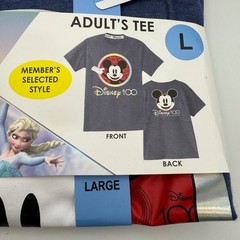Disney 100th Anniversary Adult Unisex Tee Large 2 Pack Blue Heather Mickey Mouse