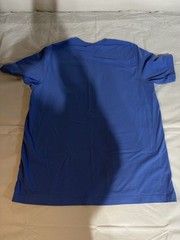 Lands’ End Men’s Bright Blue Crew Neck T-Shirt Size L 95% Cotton 5% Spandex