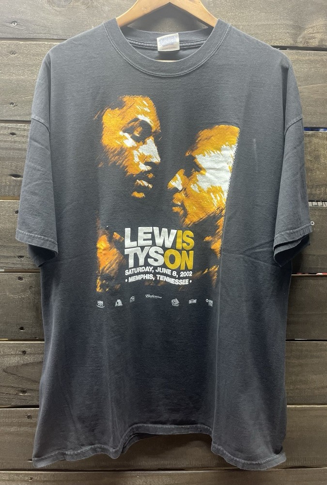 Mike Tyson Vs Lennox Lewis Vintage 2002 Boxing Men’s T-Shirt Sz XXL (8