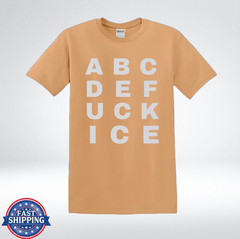 ABC Alphabet Fck ICE Typography Political Protest T-Shirt