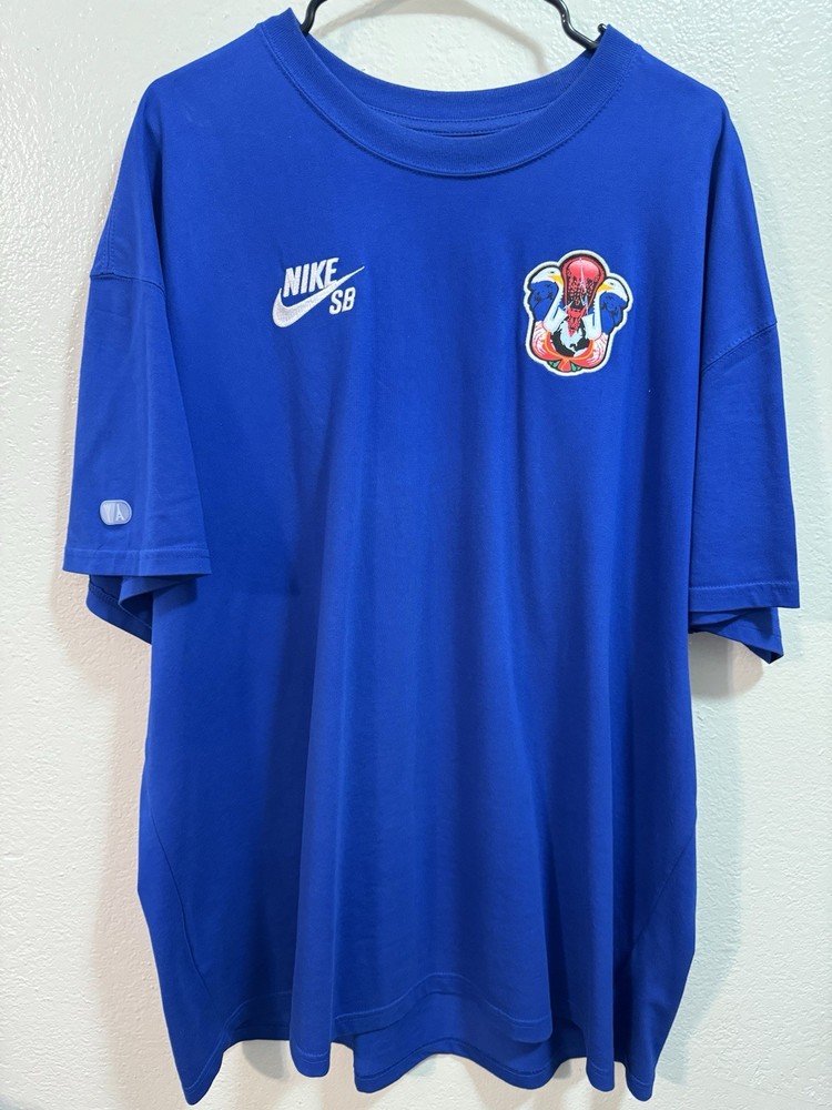 NIKE SB “USA TEAM OLYMPIC TEE” ROYAL BLUE T-SHIRT SIZE XXL EMBROIDERED FREE SHIP