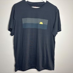 Marine Layer Mens Weekend Sport T-Shirt Large Strips Navy Blue Soft Performance