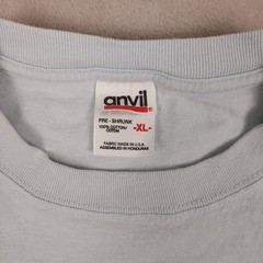 Vintage Anvil Shirt Mens XL Tee Walmart Embroidered 90s Y2K Baby Blue Preshrunk