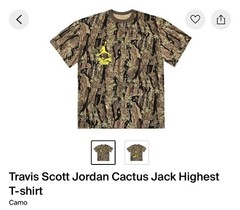 Travis Scott Jordan Cactus Jack Highest T-shirt Camo (size XL)