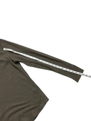 Vince Shirt Mens Size Medium Dark Olive Wafer Knit Henley Shirt Long Sleeve Slim