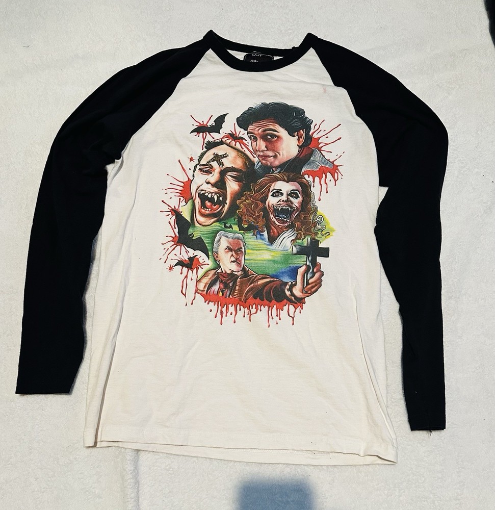 Fright Night 3/4 Sleeve Last Shirt On The Left Size M Horror Vampire Pre Owned