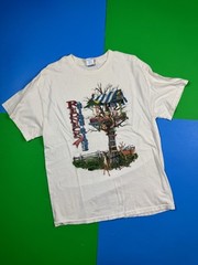 Vintage 90s Redneck High Rise Treehouse T Shirt Funny Deer Hunt Size Large White