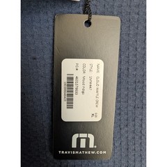 Travis Mathew T-Shirt Mens XL Mood Indigo Cloud Waffle Long Sleeve Crew Neck NWT