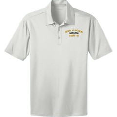 White Dri FIT Mesh Polo shirt HENRY M JACKSON SSBN-730 Embroidered / Add name