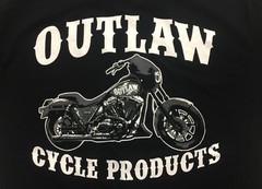 OUTLAW CYCLE PRODUCTS FXR LOGO BLACK SHORT SLEEVE T-SHIRT BIKER MOTORCYCLE