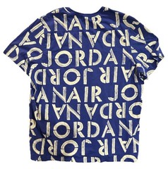 Nike Air Jordan All Over Print T Shirt Blue White Graphic XXL Jumpman