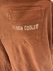 George Rusty’s Beach Cooler Graphic Tee 2XL Burnt Orange Woodie Wagon Pocket