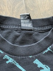 Rogue Status Gun Show All-Over Shirt Large Black & Aqua Short Sleeve Rob Dyrdek