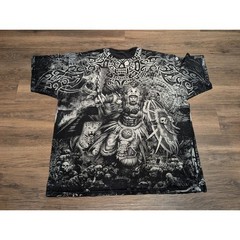 Yazbek Aztec Mayan Warrior AOP T-Shirt Belize Central America Mens XL (READ)