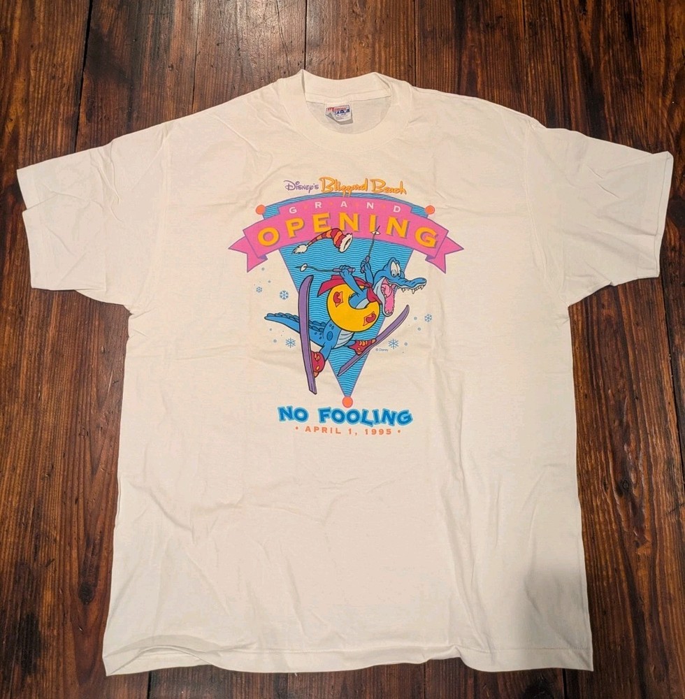 Vintage DEADSTOCK 1995 Disney Blizzard Beach Grand Opening RARE Shirt XL